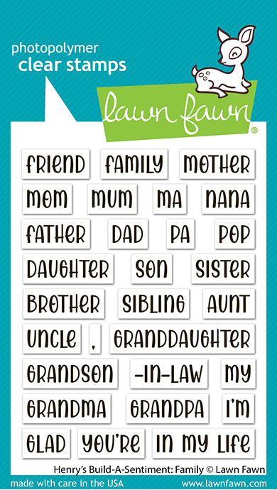 Henry's Build-A-Sentiment: Family Stamp Set