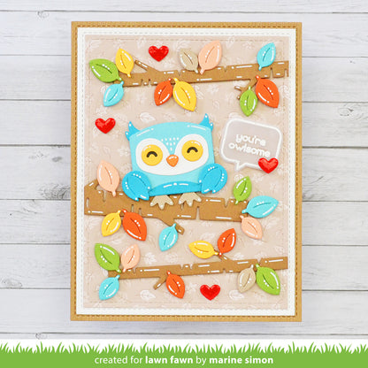 Tiny Gift Box Owl And Penguin Add-On Lawn Cuts