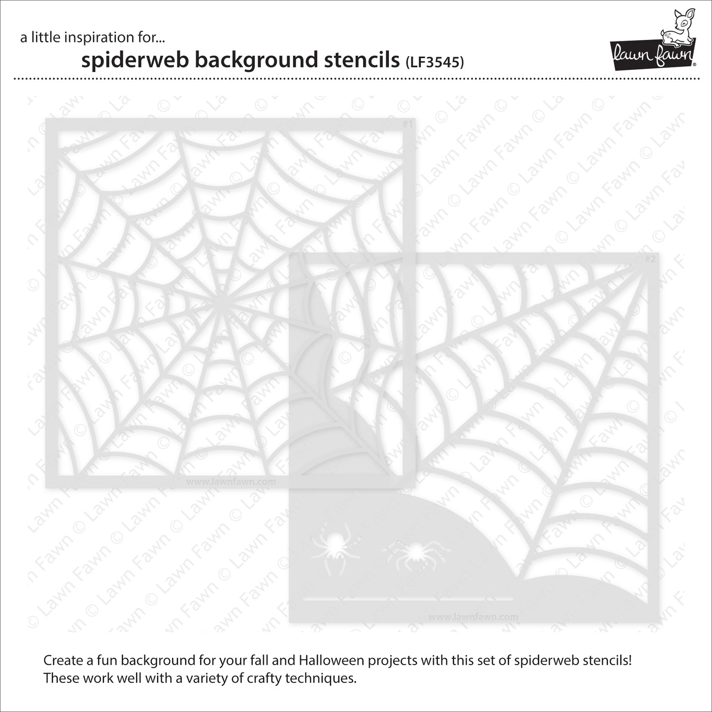 Spiderweb Background Stencils