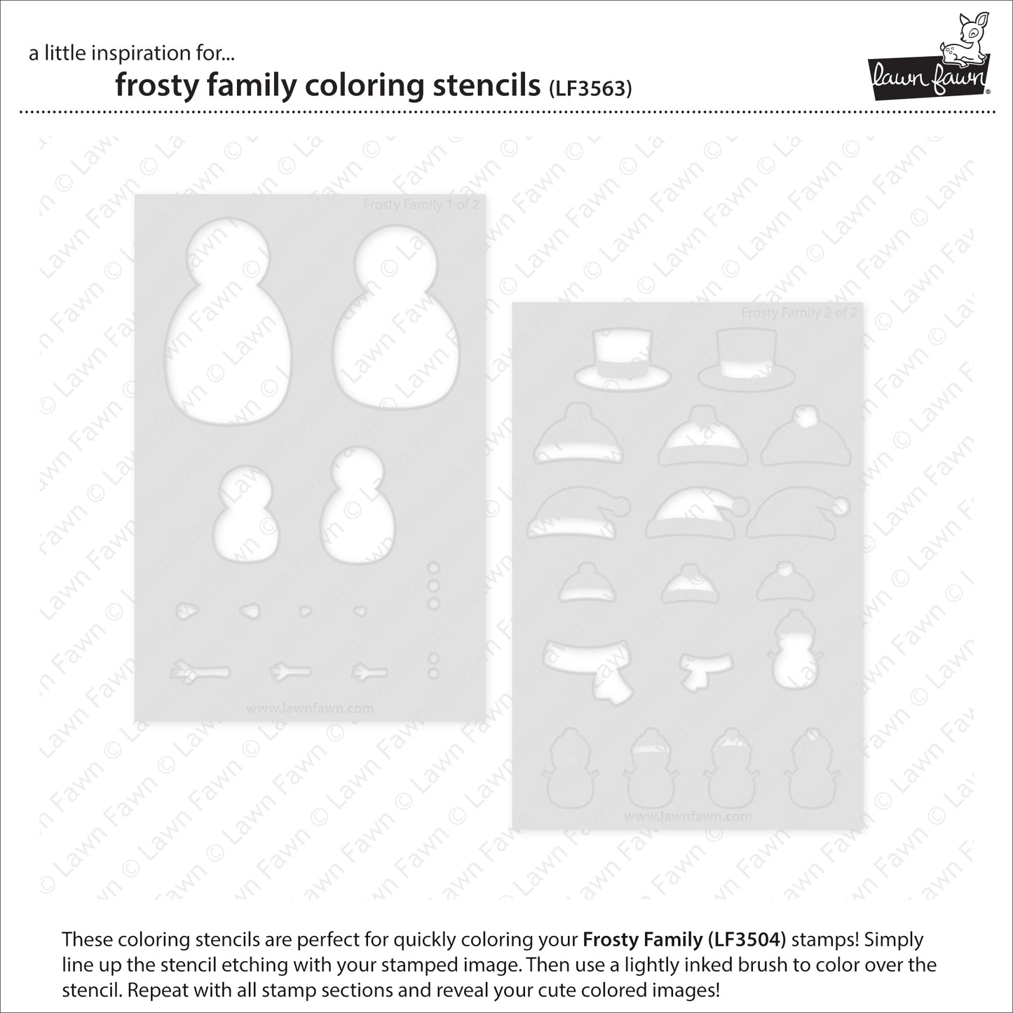 Frosty Family Coloring Stencils