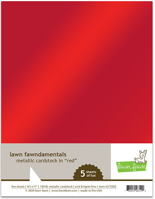 Metallic Cardstock - Red 