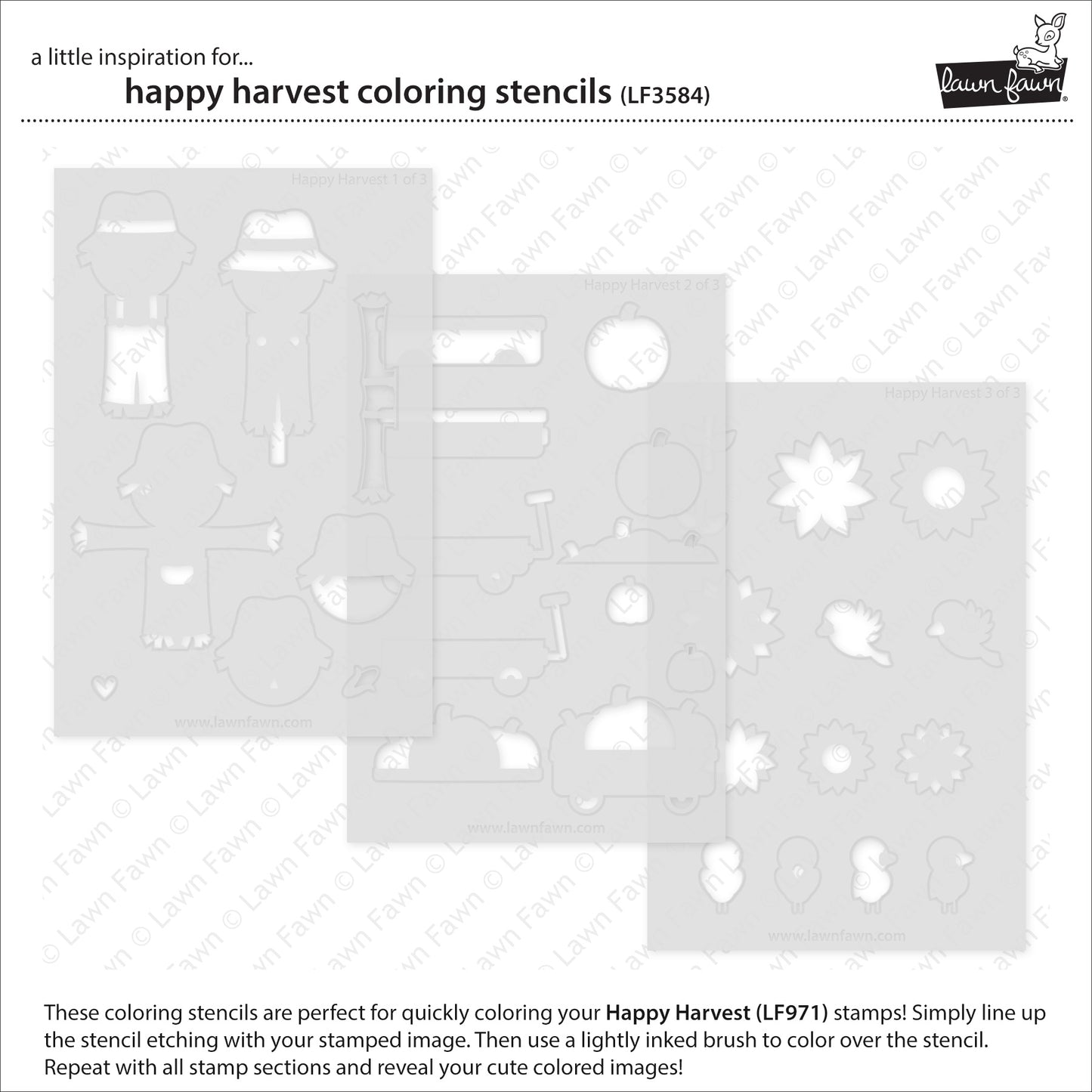 Happy Harvest Coloring Stencils 