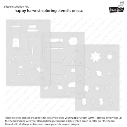 Happy Harvest Coloring Stencils 