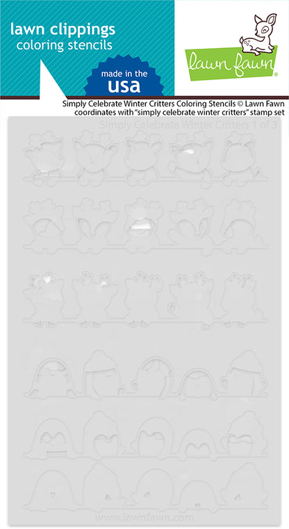 Simply Celebrate Winter Critters Coloring Stencils 