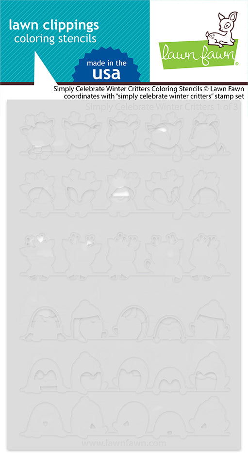 Simply Celebrate Winter Critters Coloring Stencils 