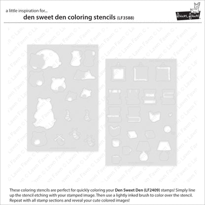 Den Sweet Den Coloring Stencils 