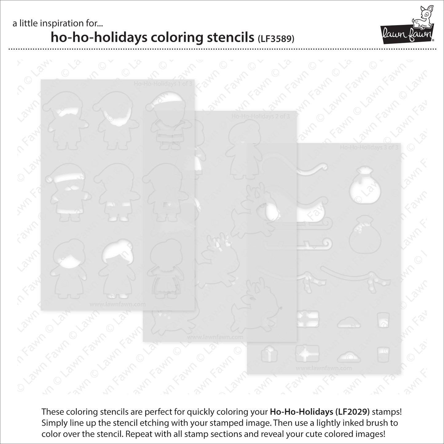 Ho-Ho-Holidays Coloring Stencils 