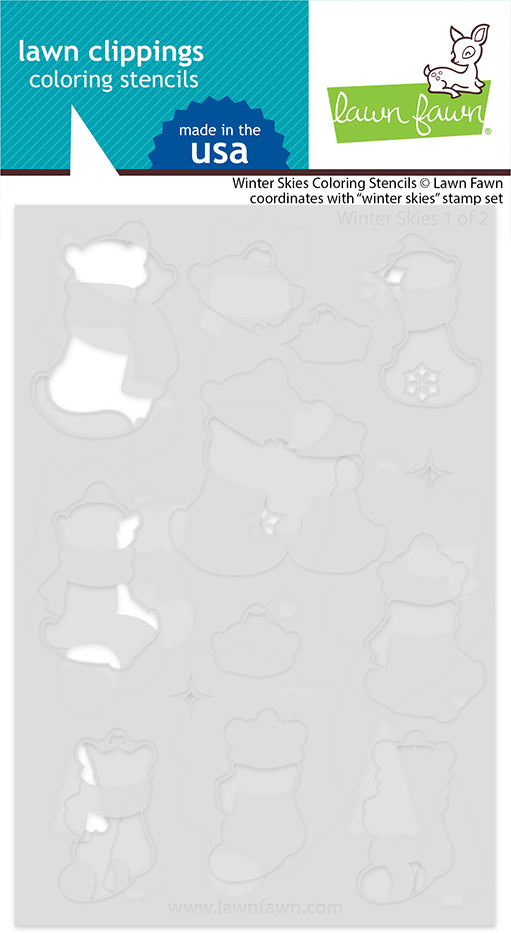Winter Skies Coloring Stencils 