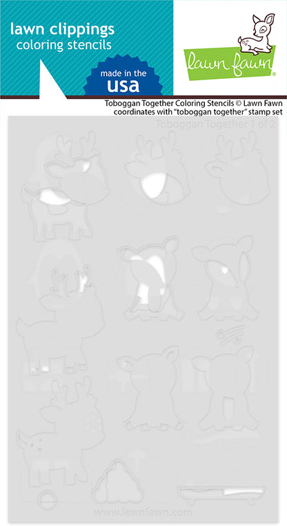Toboggan Together Coloring Stencils 