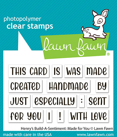 Henry's Build-A-Sentiment: Made For You Stamp Set