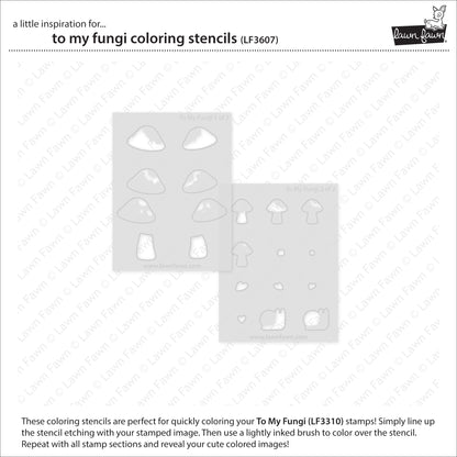 To My Fungi Coloring Stencils