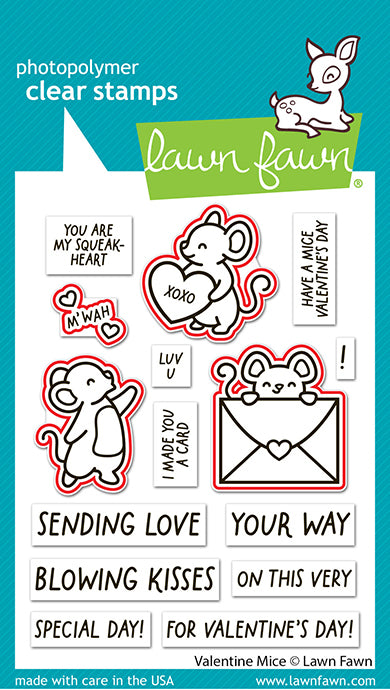 Valentine Mice Lawn Cuts