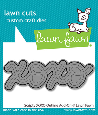 Scripty Xoxo Outline Add-On Die Lawn Cuts