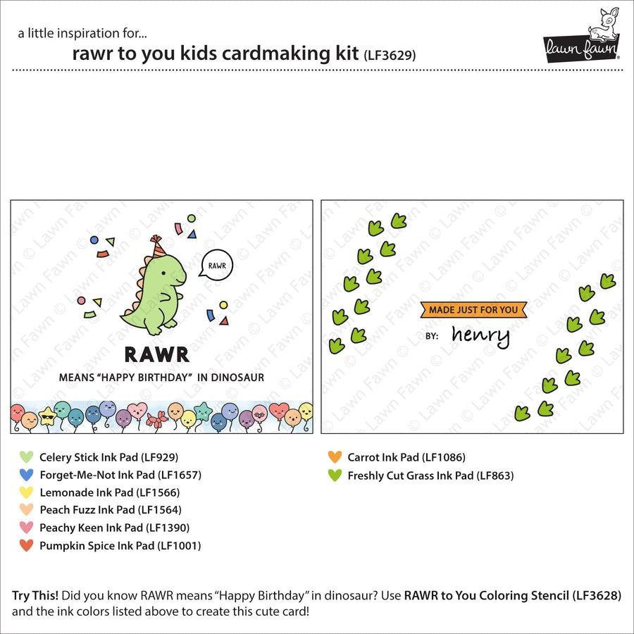 Rawr to You Kids Cardmaking Kit