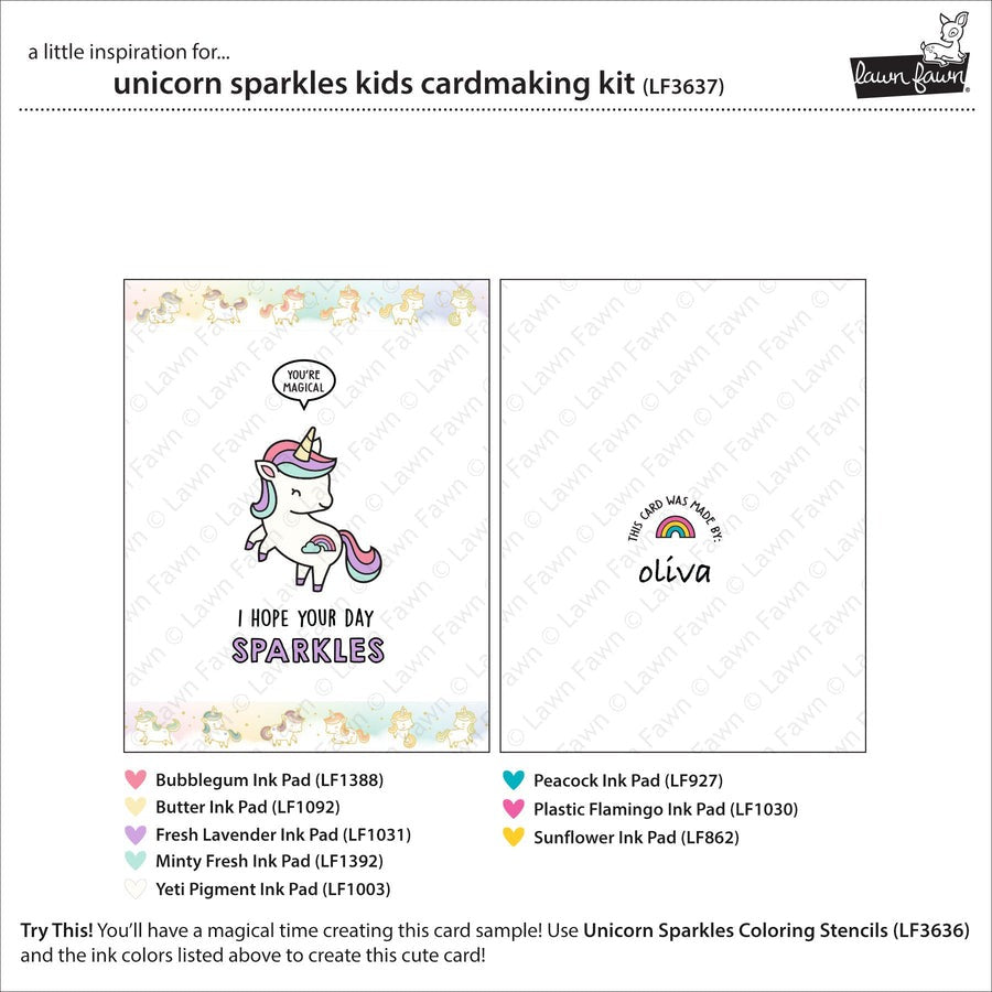 Unicorn Sparkles Kids Cardmaking Kit