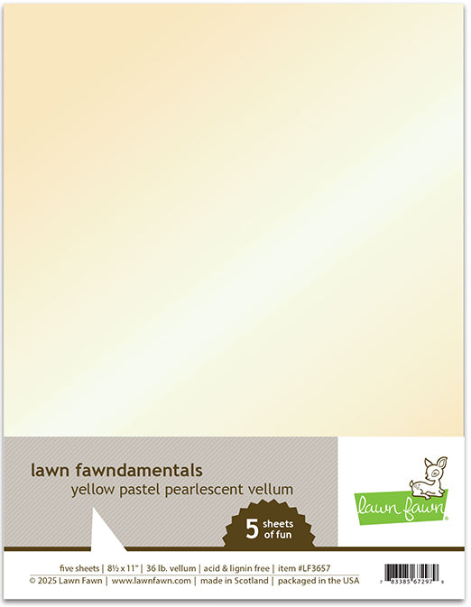 Yellow Pastel Pearlescent Vellum Pack