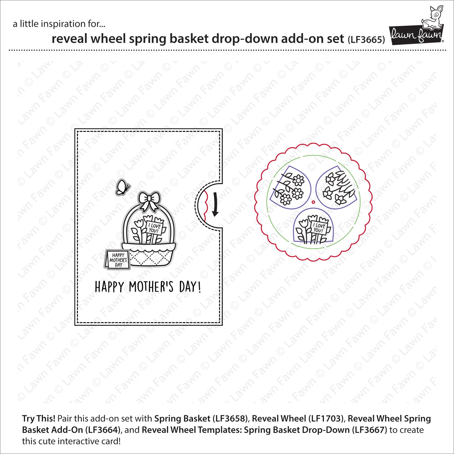 Reveal Wheel Spring Basket Drop-Down Add-On Lawn Cuts