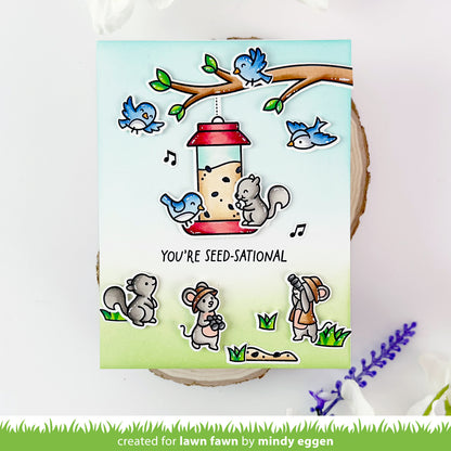 Backyard Bird Feeder Coloring Stencils