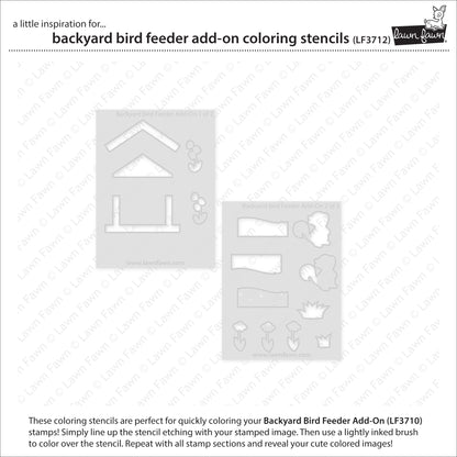 Backyard Bird Feeder Add-On Coloring Stencils