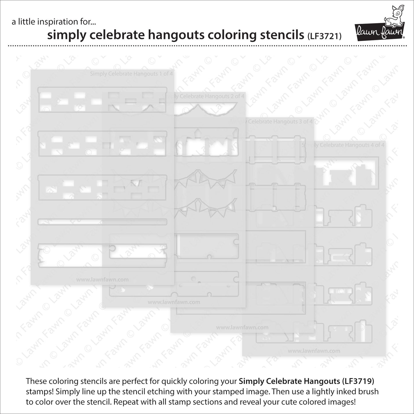 Simply Celebrate Hangouts Coloring Stencils