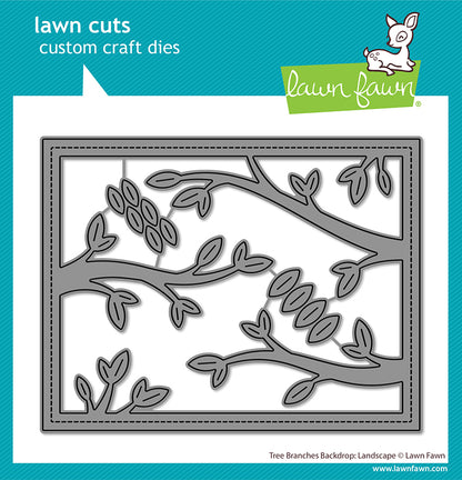 Tree Branches Backdrop: Landscape Lawn Cuts