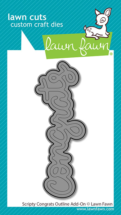 Scripty Congrats Outline Add-On Lawn Cuts