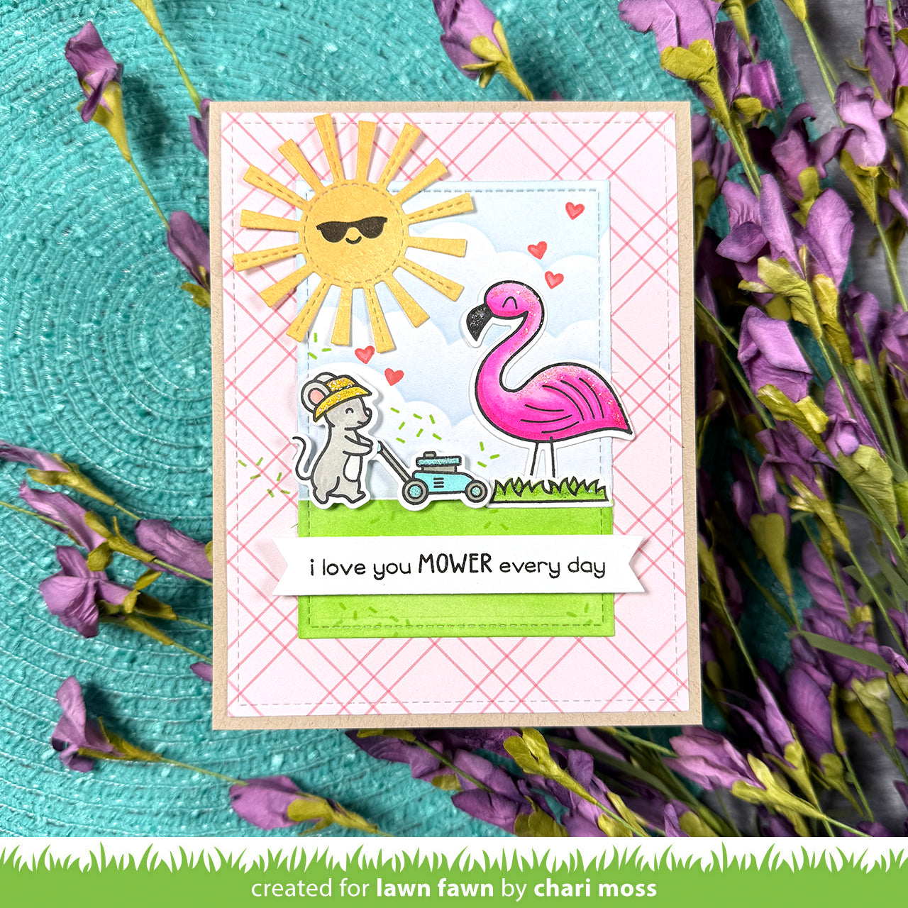 I Love You Mower Stamp Set
