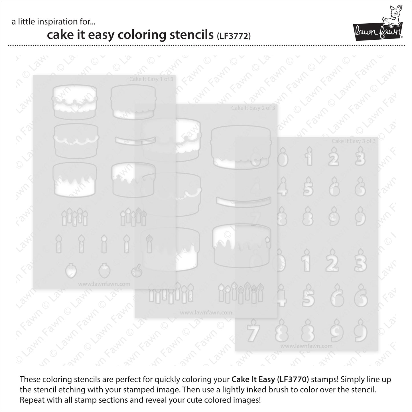 Cake It Easy Coloring Stencils