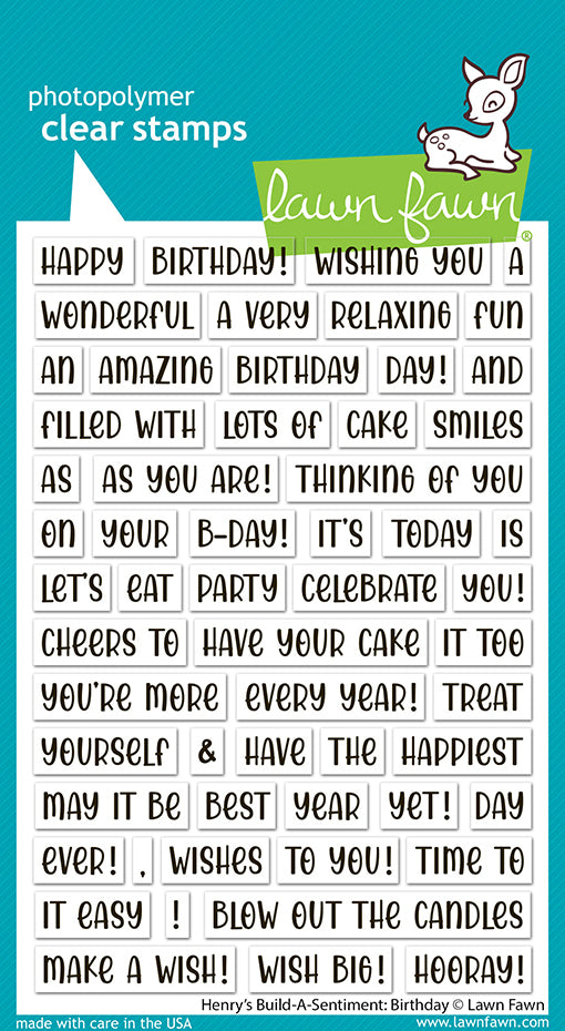 Henry's Build-A-Sentiment: Birthday Stamp Set