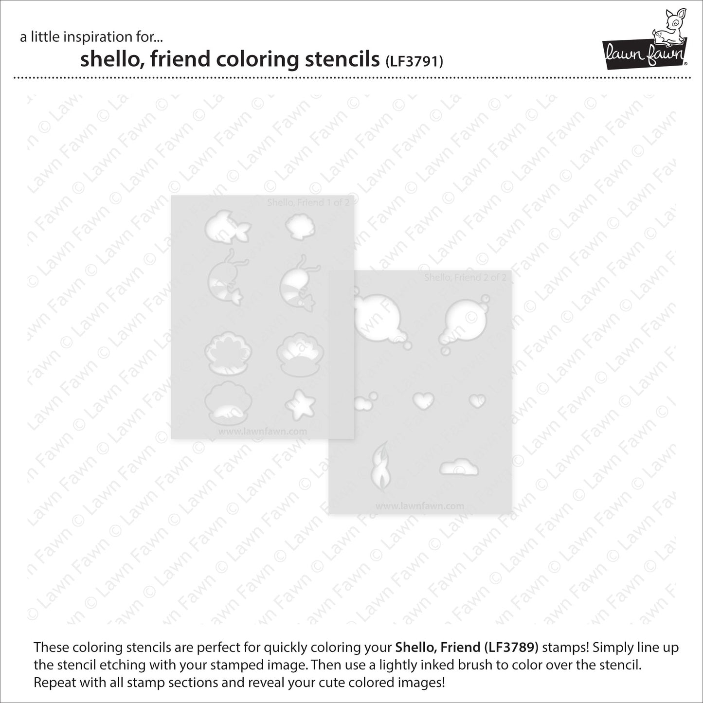 Shello, Friend Coloring Stencils