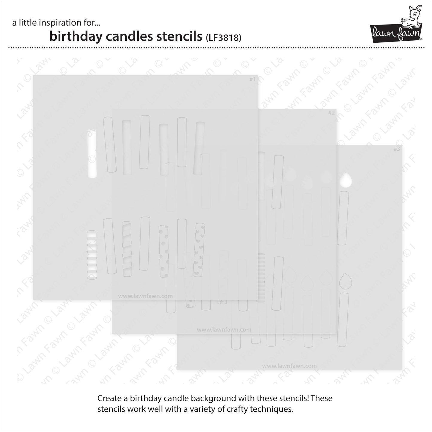 Birthday Candles Stencils