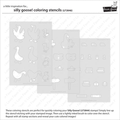 Silly Goose! Coloring Stencils