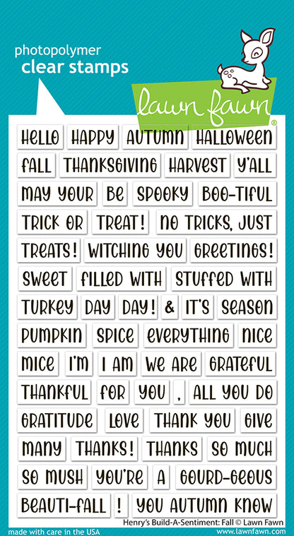 Henry's Build-A-Sentiment: Fall Stamp Set