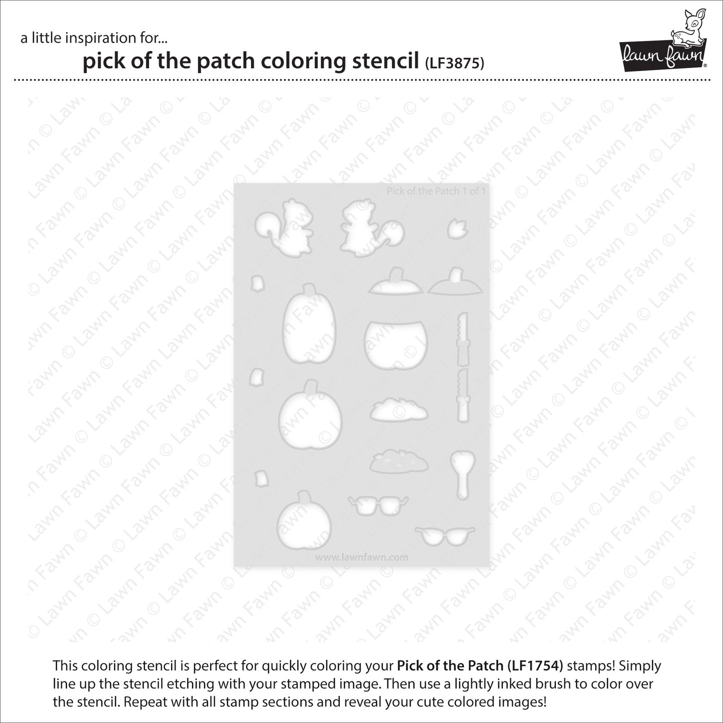 Pick Of The Patch Coloring Stencil