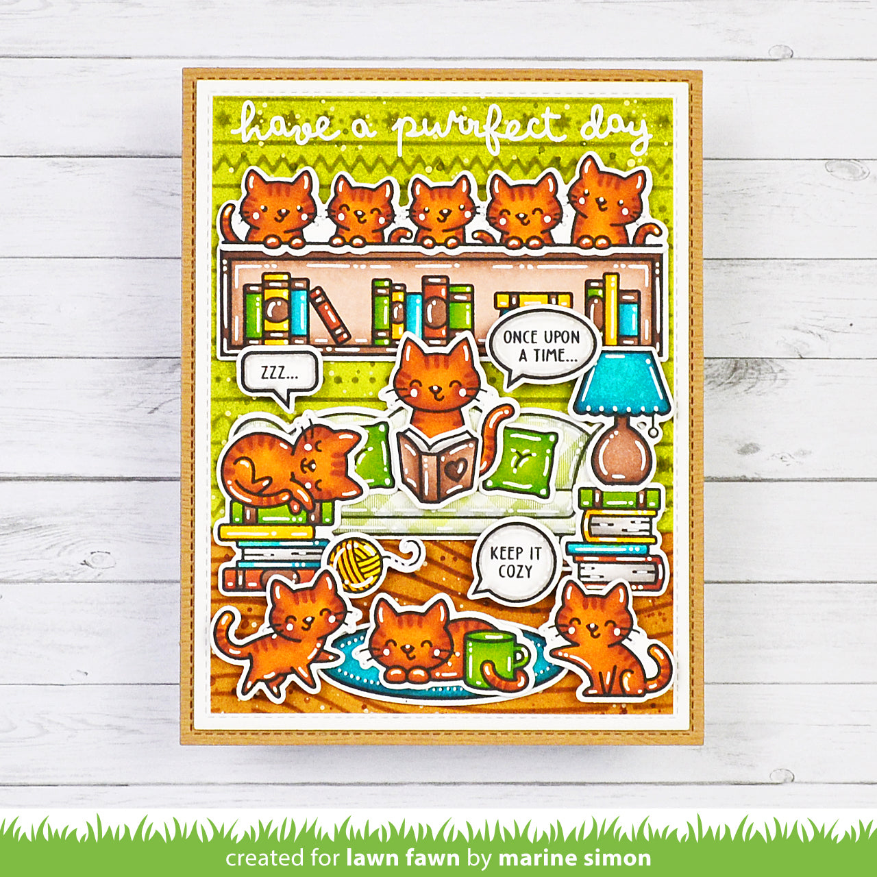 Cozy Cats Coloring Stencils