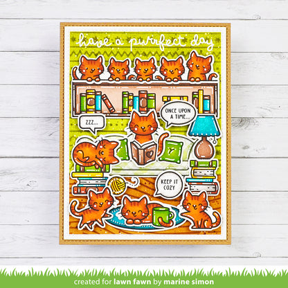 Cozy Cats Coloring Stencils