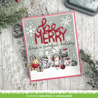 Cozy Cats Christmas Add-On Coloring Stencils