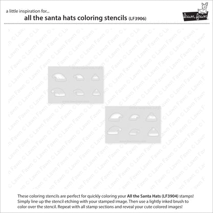 All The Santa Hats Coloring Stencils