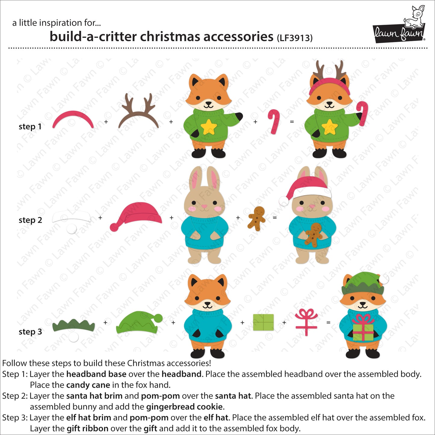 Build-A-Critter Christmas Accessories Lawn Cuts