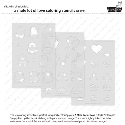 A Mole Lot Of Love Coloring Stencils