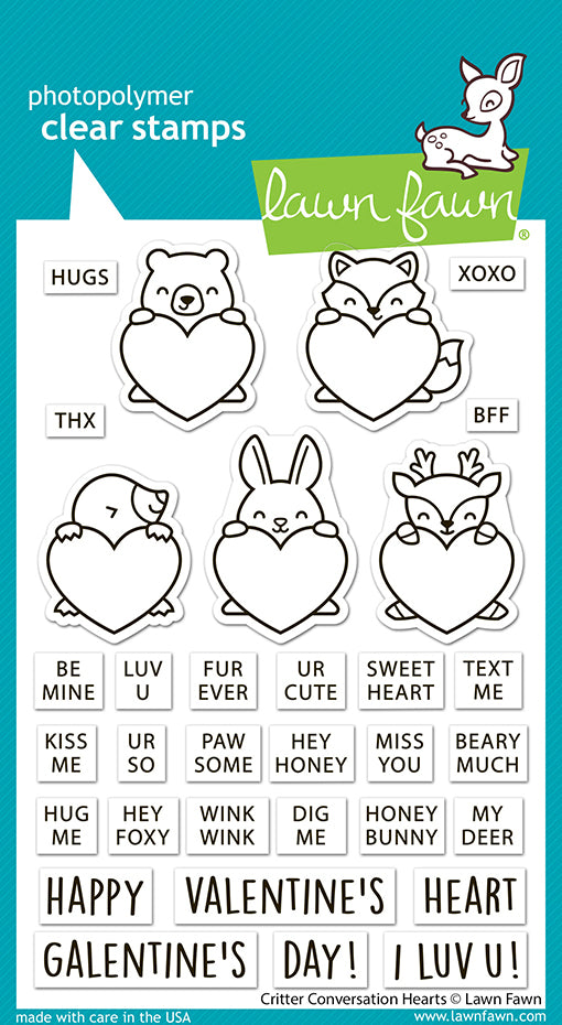 Critter Conversation Hearts Stamp Set