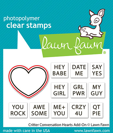 Critter Conversation Hearts Add-On Lawn Cuts