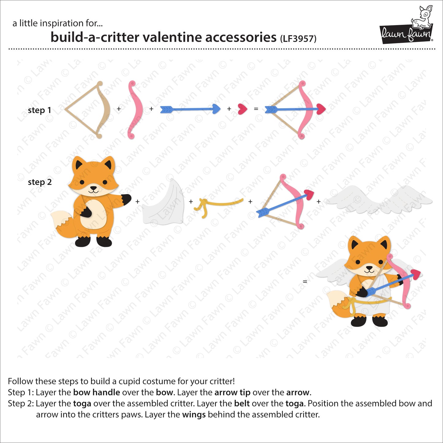 Build-A-Critter Valentine Accessories Lawn Cuts