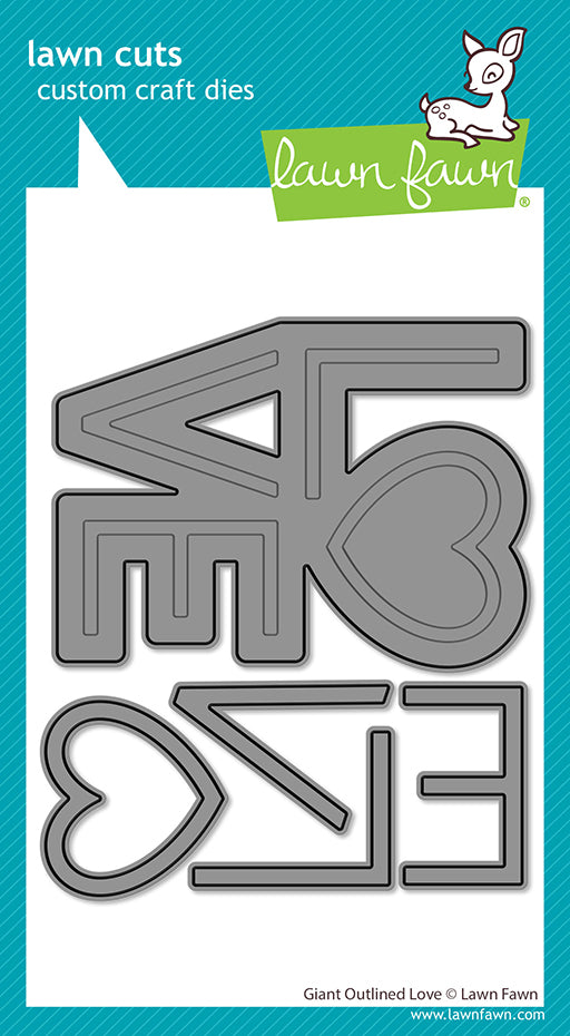 Giant Outlined Love Lawn Cuts