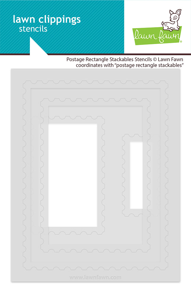 Rectangular Stencil Pattern Postage Rectangle Stackables Stencils – Butterfly Reflections, Ink.