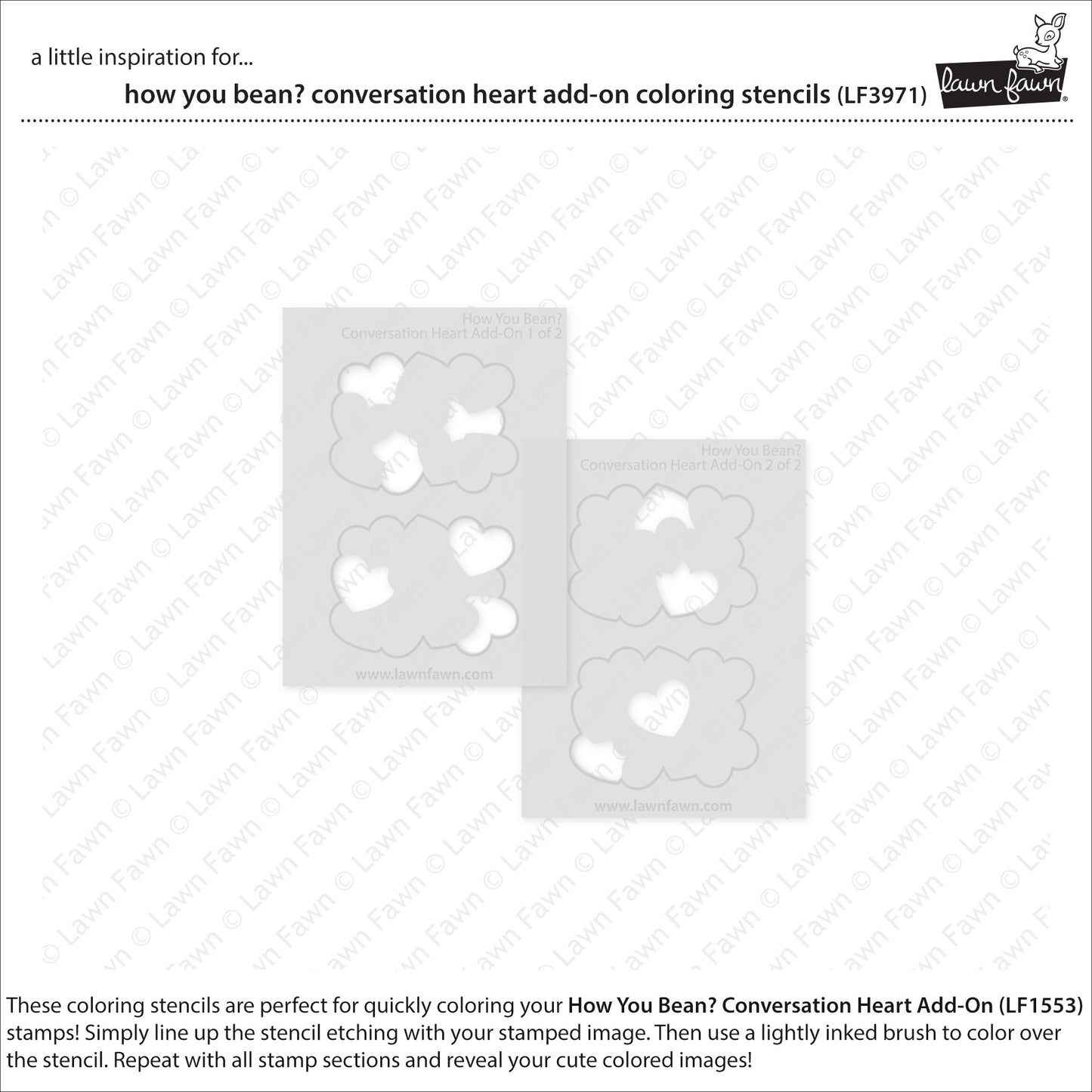 How You Bean? Conversation Heart Add-On Coloring Stencils