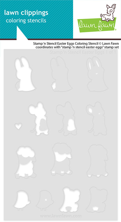Stamp 'n Stencil Easter Eggs Coloring Stencil
