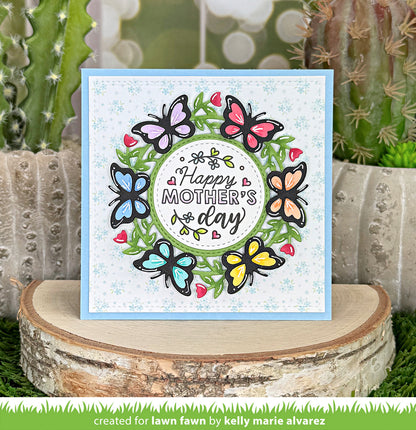 Magic Iris Butterfly Wreath Add-On Lawn Cuts
