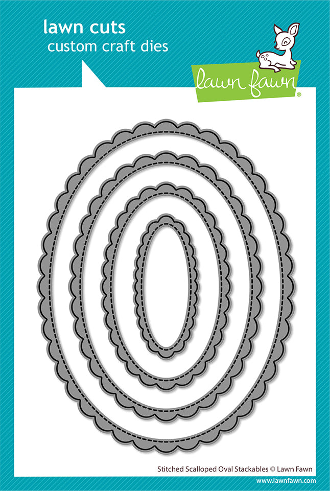 Stitched Scalloped Oval Stackables Lawn Cuts