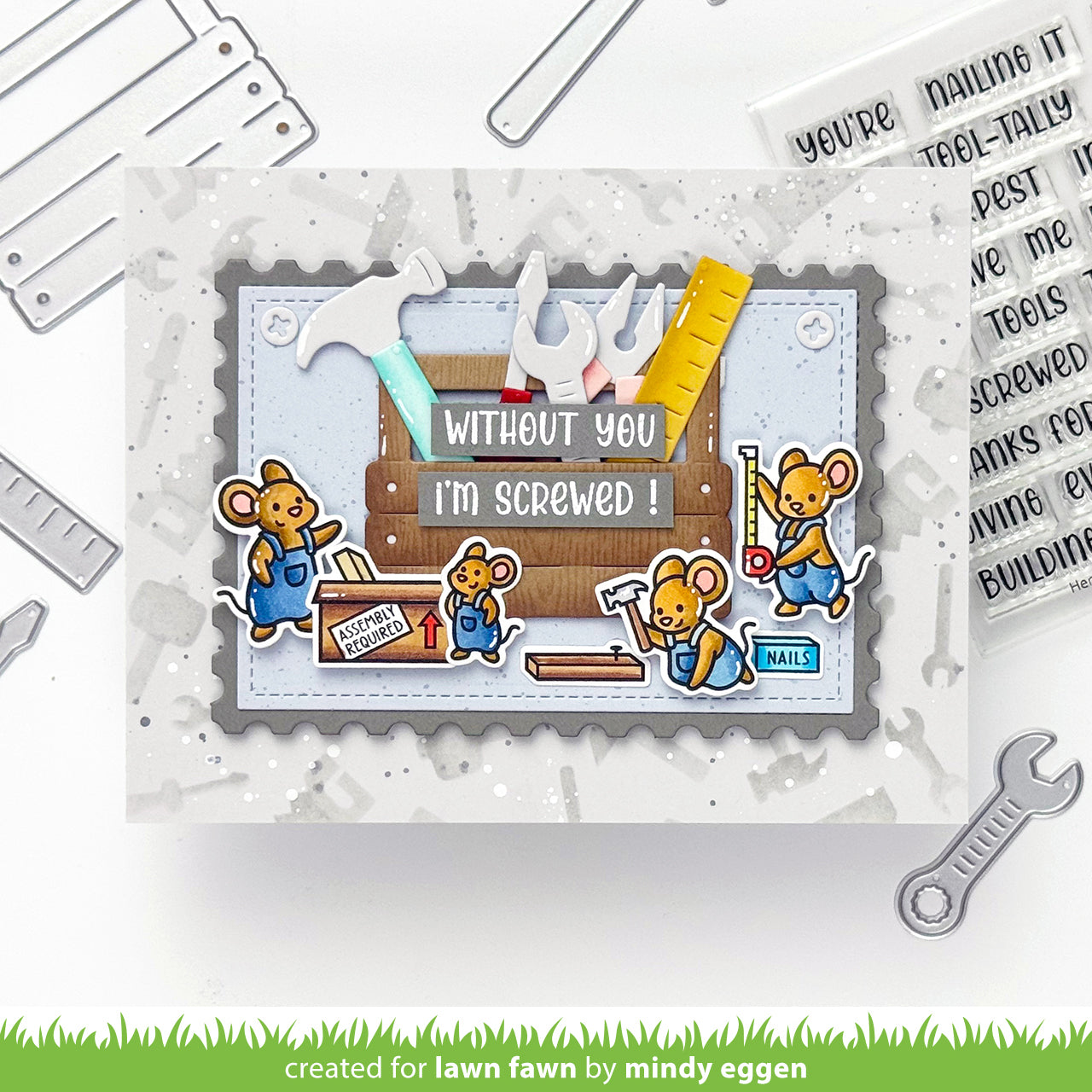 Mice Tools Coloring Stencils